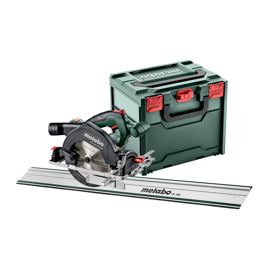 Metabo 691065000 - KS 18 LTX 57 FS Set - AKU ručná kotúčová píla, 18V, metaBOX 340, s vodiacou lištou FS 160