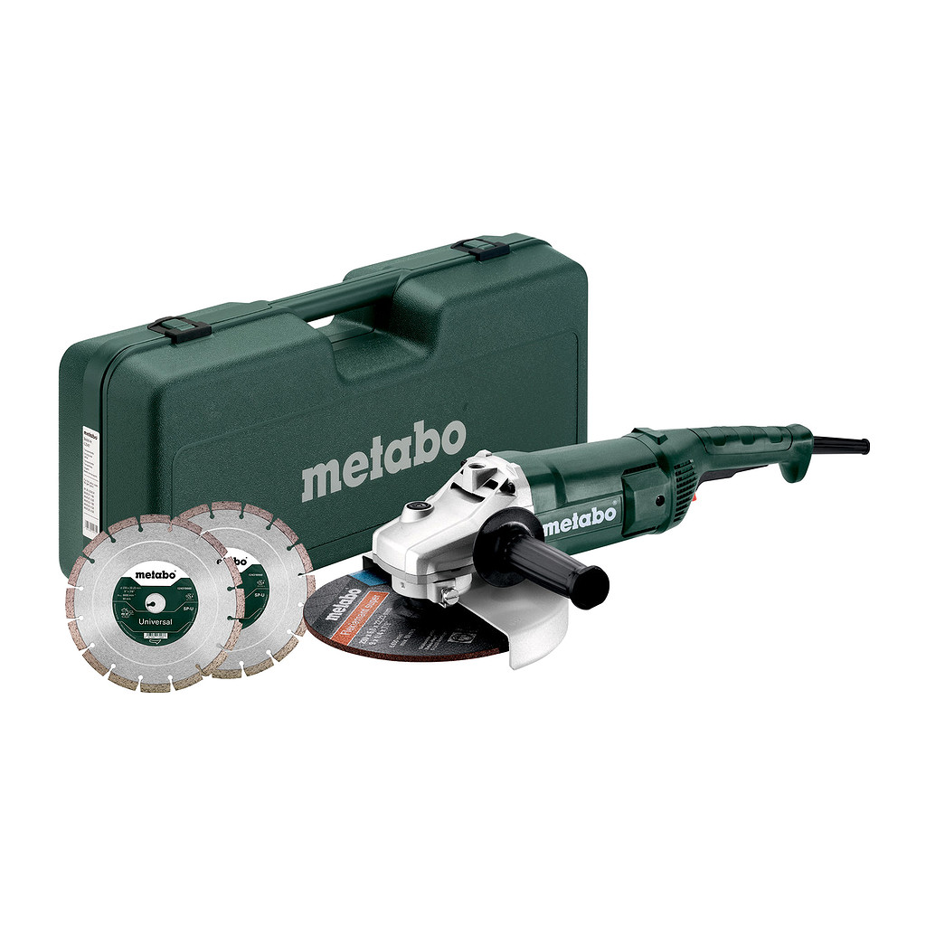 Metabo 691082000 - Set WEP 2200-230 - Uhlová brúska, Kufor z umelej hmoty, s 2 diamantovými rozbrusovacími kotúčmi