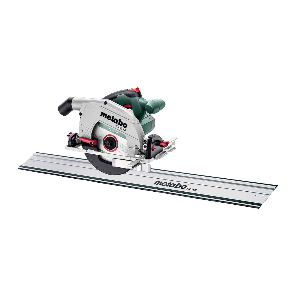 Metabo 691135000 - Set KS 66 FS - Ručná kotúčová píla, Kartón, s vodiacou lištou FS 160