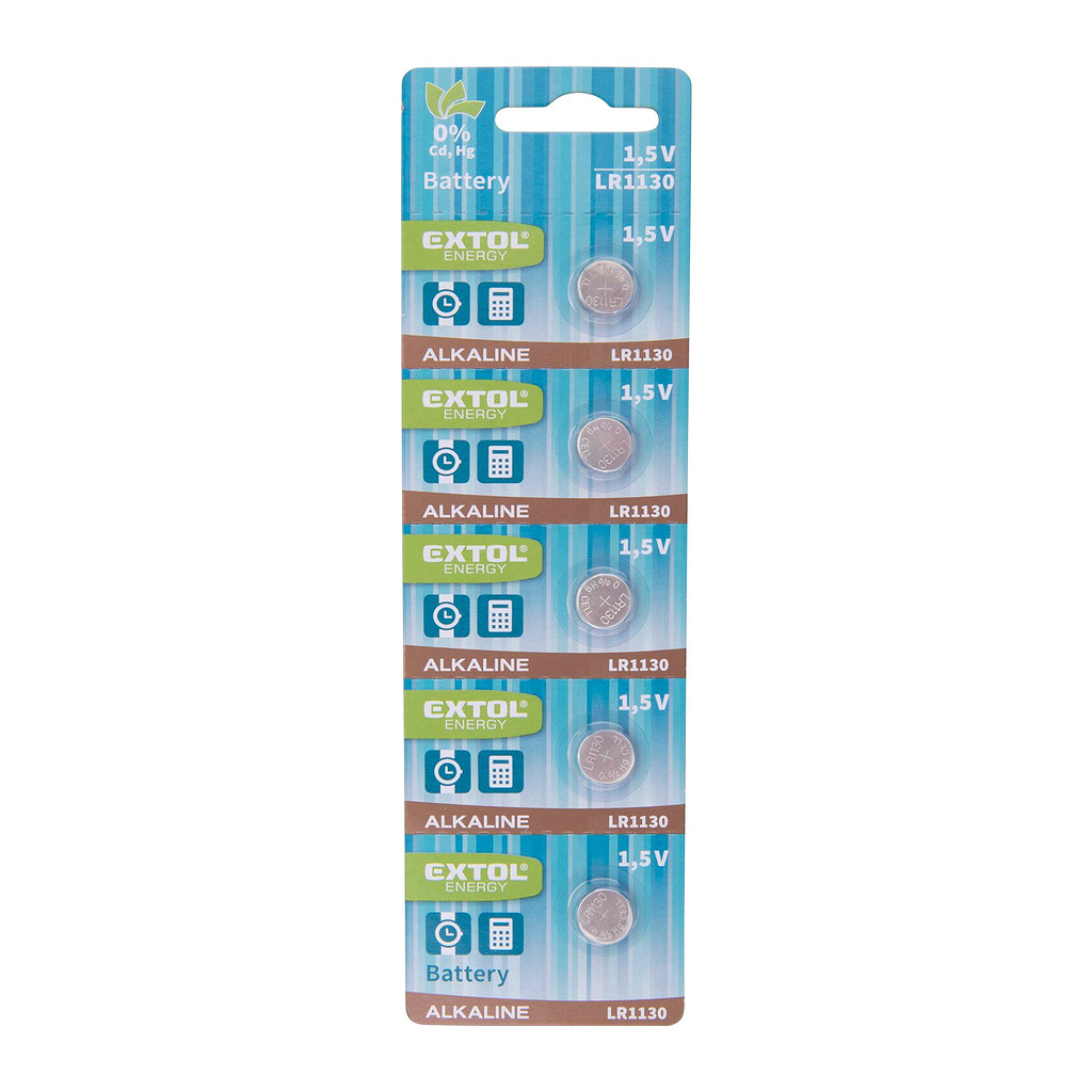 Extol Energy 42055 - Batéria alkalická 5ks, 1,5V, typ LR54 / LR1130