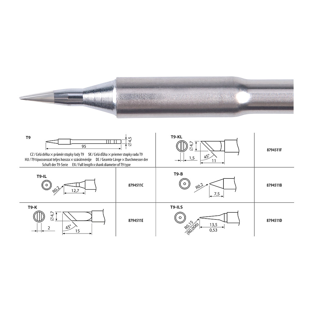 Extol Industrial 8794511C - Hrot spájkovací T9-IL pre 8794511