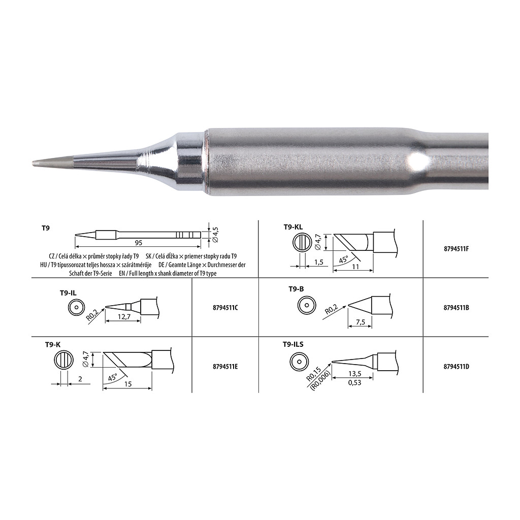 Extol Industrial 8794511D - Hrot spájkovací T9-ILS pre 8794511
