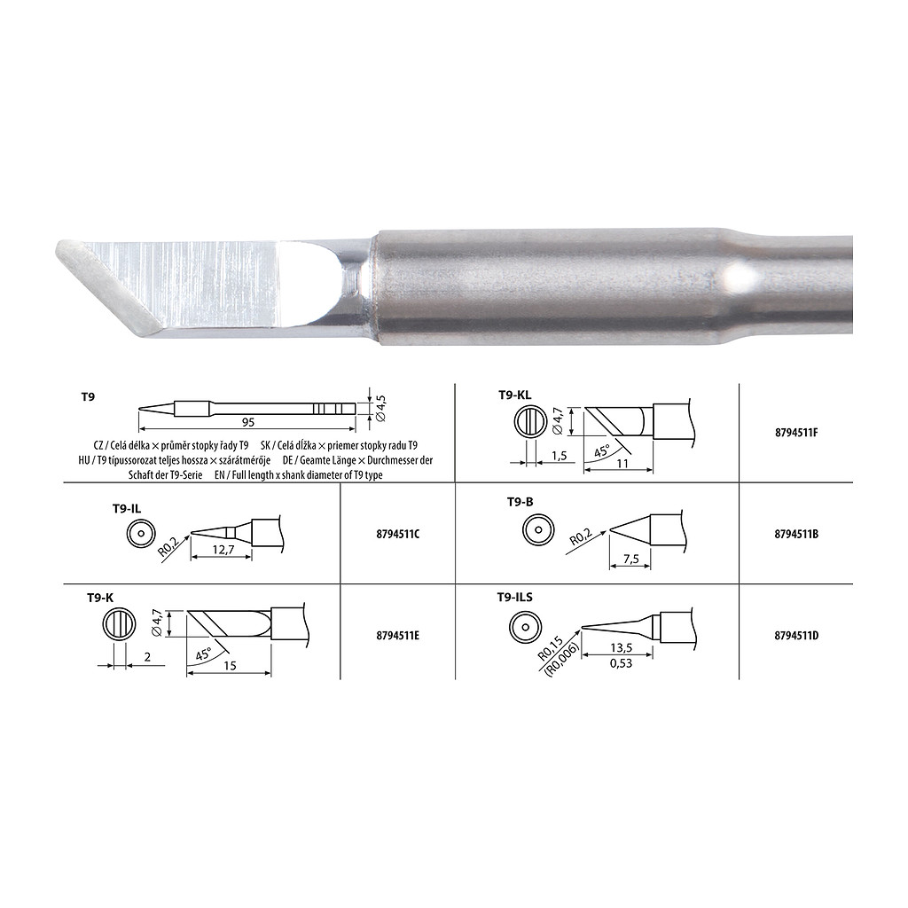 Extol Industrial 8794511E - Hrot spájkovací T9-K pre 8794511