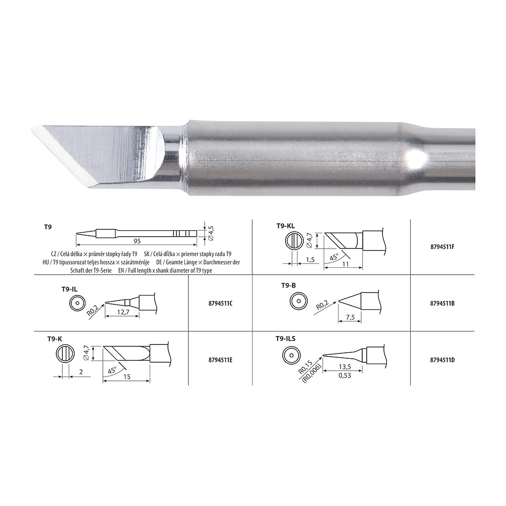 Extol Industrial 8794511F - Hrot spájkovací T9-KL pre 8794511