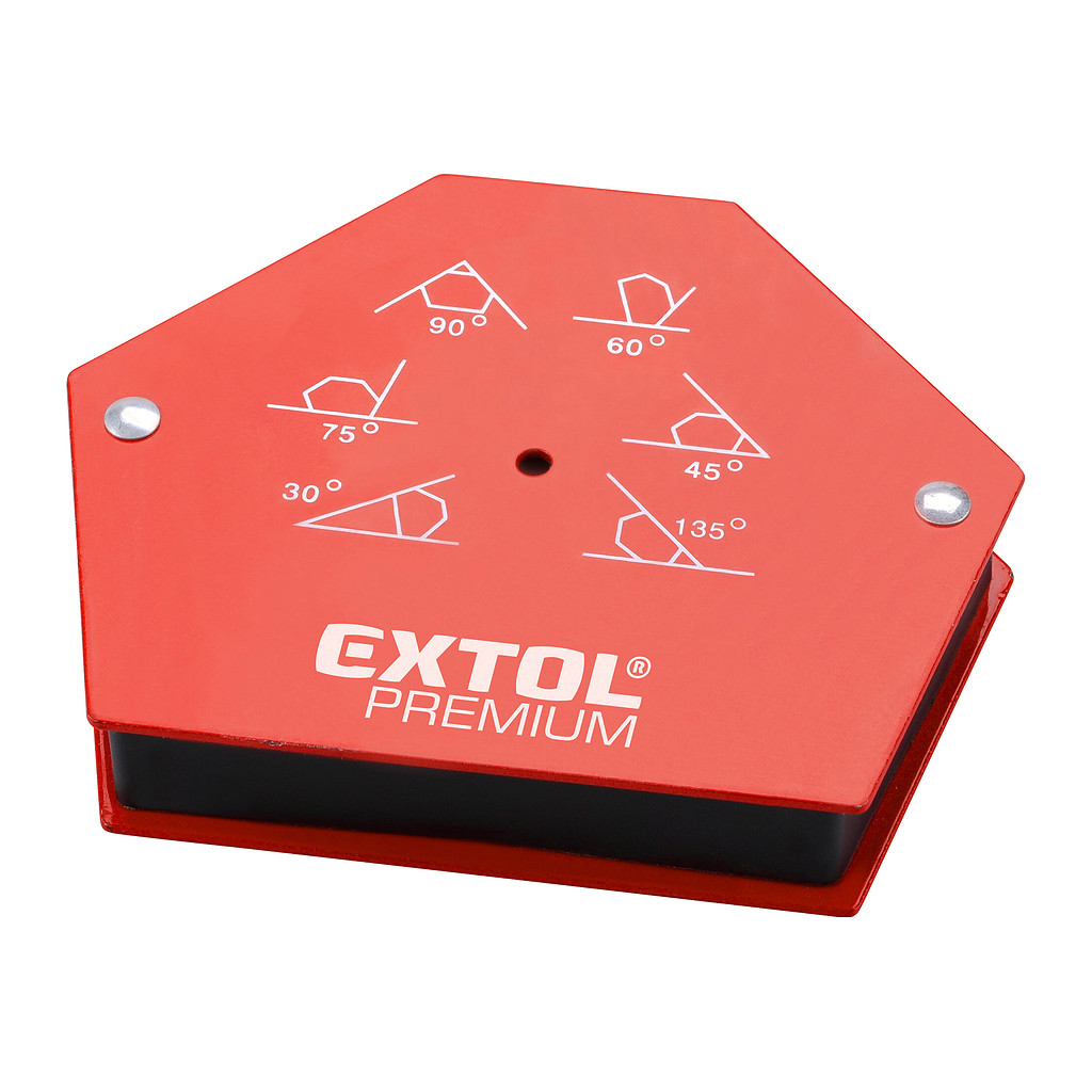 Extol Premium 8815194 - Uholník magnetický na zváranie, 30°-45°-60°-75°-90°-135°., sila magnetu 23kg