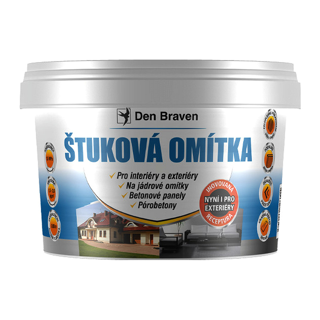 Den Braven 00201RL - Štuková omietka 8 kg vedro biela