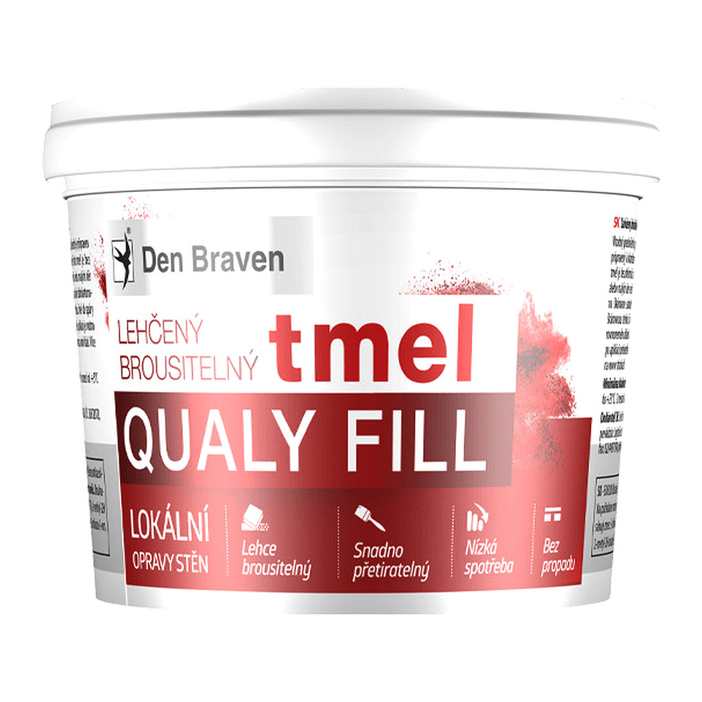 Den Braven 00322BD - Ľahčený brúsiteľný tmel (Qualy Fill) 5 l vedro biela