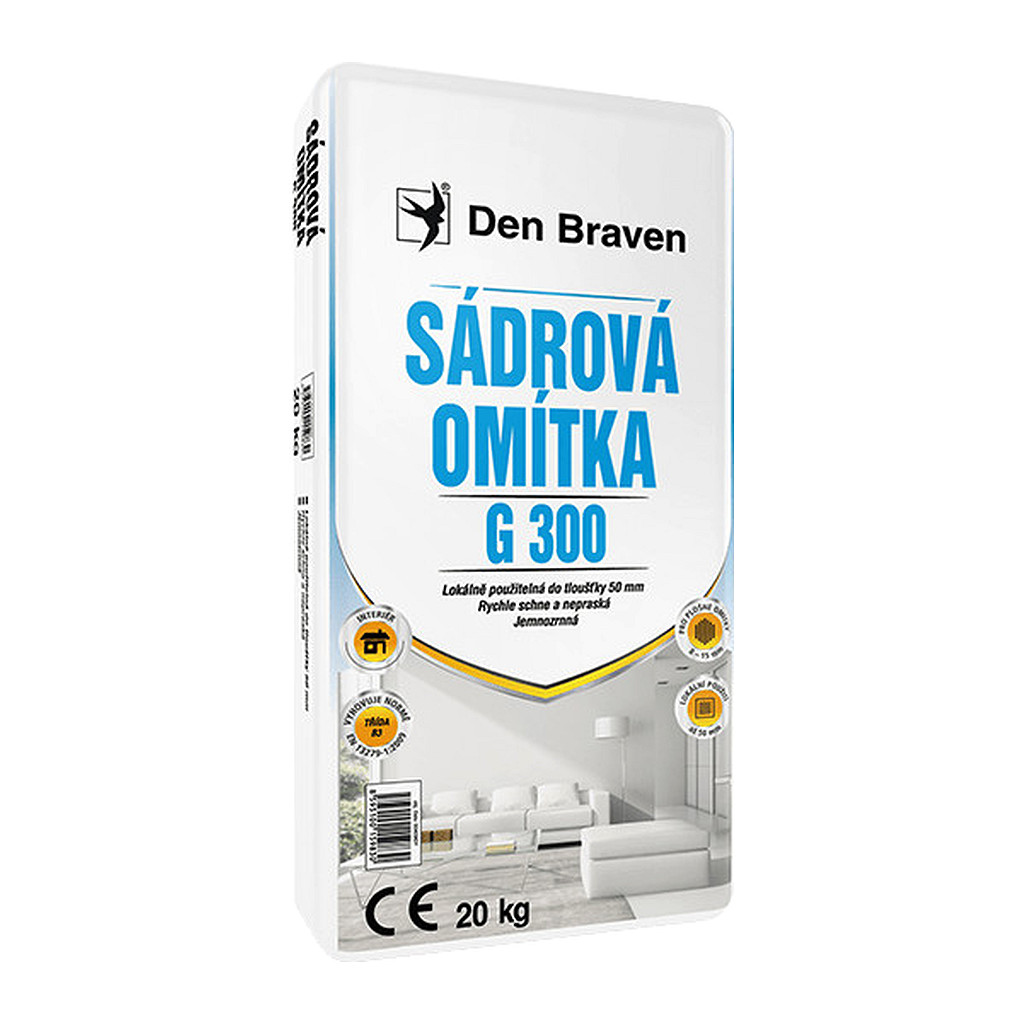 Den Braven 00409GY - Sadrová omietka G300 20 kg vrece