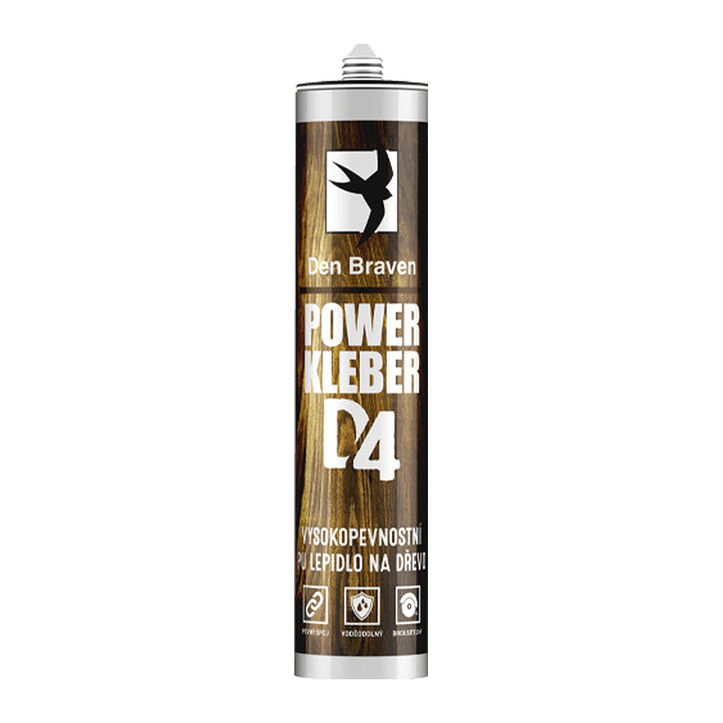 Den Braven 00432RL - POWER KLEBER (PU lepidlo D4) 300 ml kartuša krémová