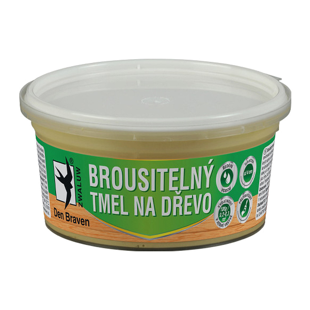 Den Braven 00500RL - Brúsiteľný tmel na drevo 250 g kelímok biela