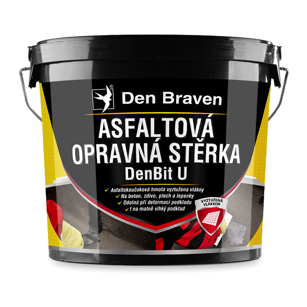 Den Braven 11010BI - Asfaltová opravná stierka DenBit U 5 kg vedro