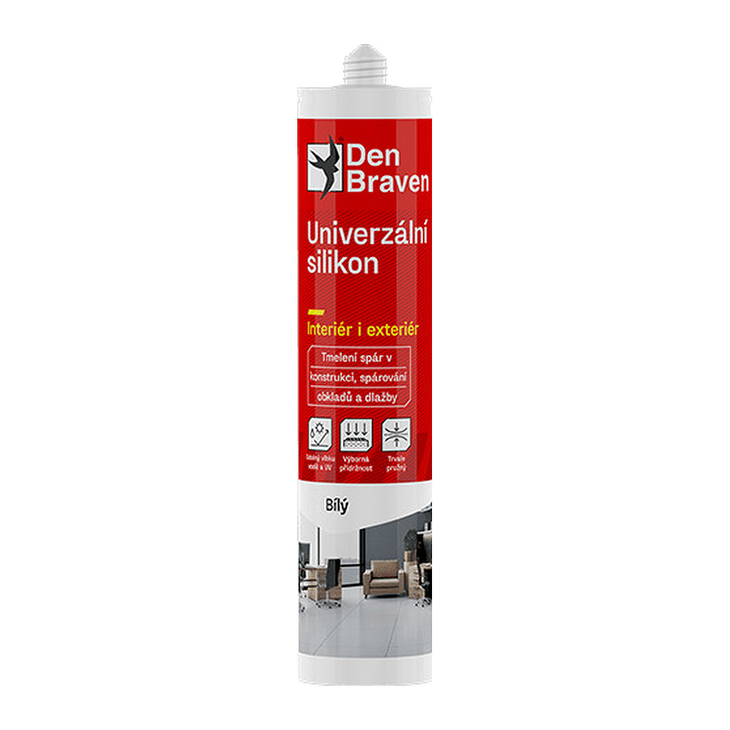 Den Braven 30121RL - Univerzálny silikón 280 ml kartuša transparentná