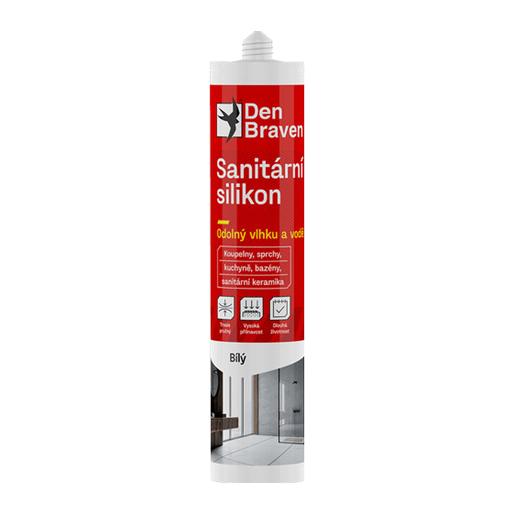 Den Braven 30211RL - Sanitárny silikón 280 ml kartuša transparentná