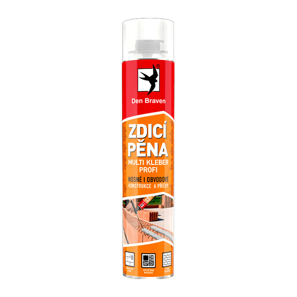 Den Braven 40220MKP - Murovacia pena MULTI KLEBER PROFI 750 ml pištoľová dóza sivá