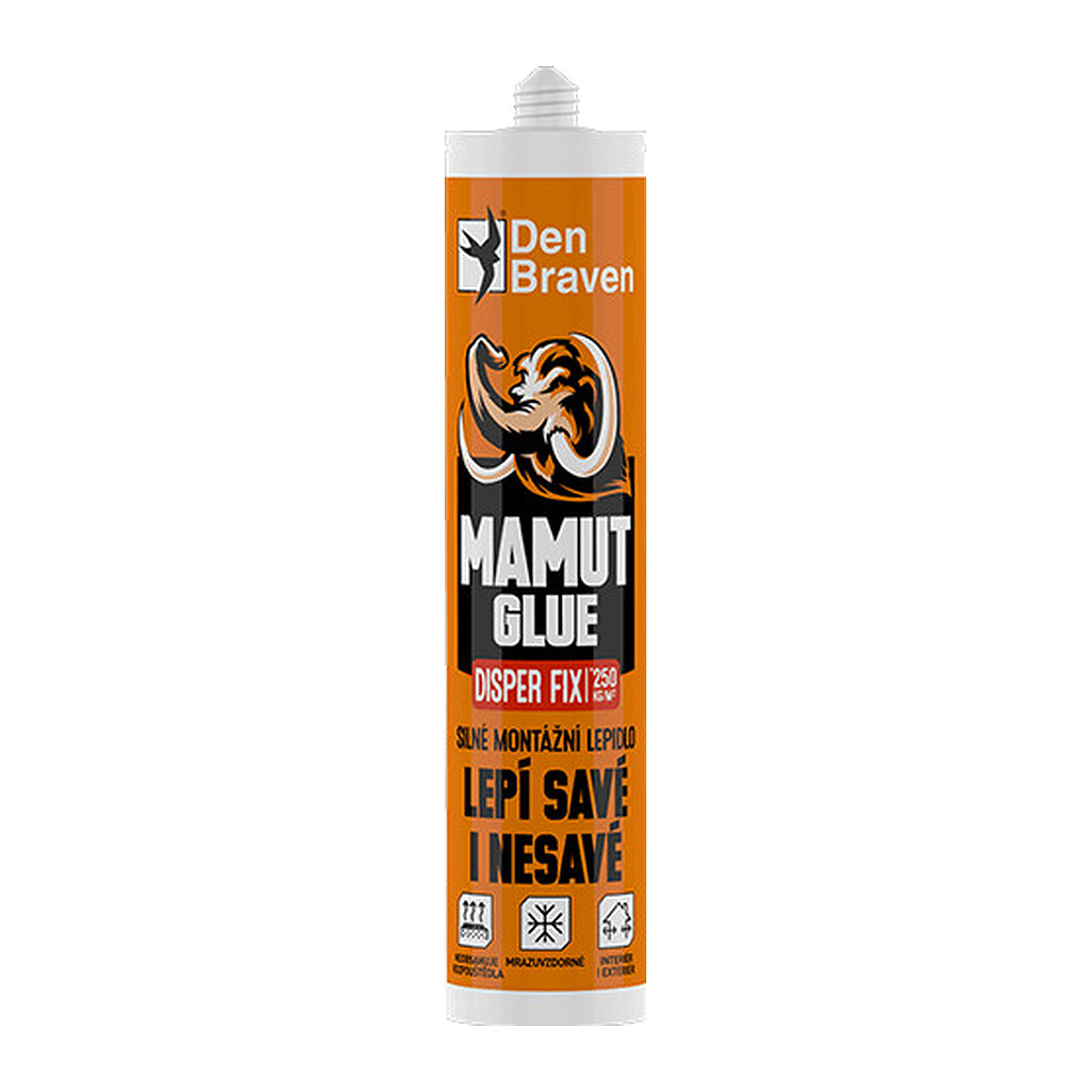 Den Braven 50408BD - MAMUT GLUE Disper Fix 280 ml kartuša biela