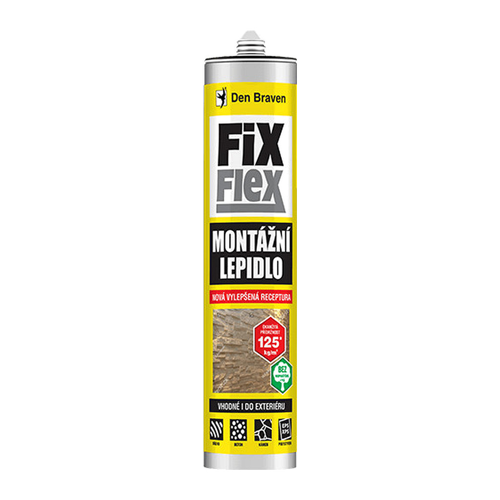 Den Braven 50408FF - Montážne lepidlo FIX FLEX 280 ml kartuša biela