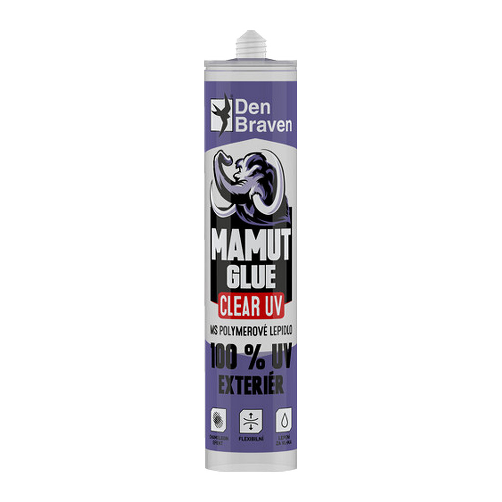 Den Braven 51933BD - MAMUT GLUE Clear UV 290 ml kartuša transparentná