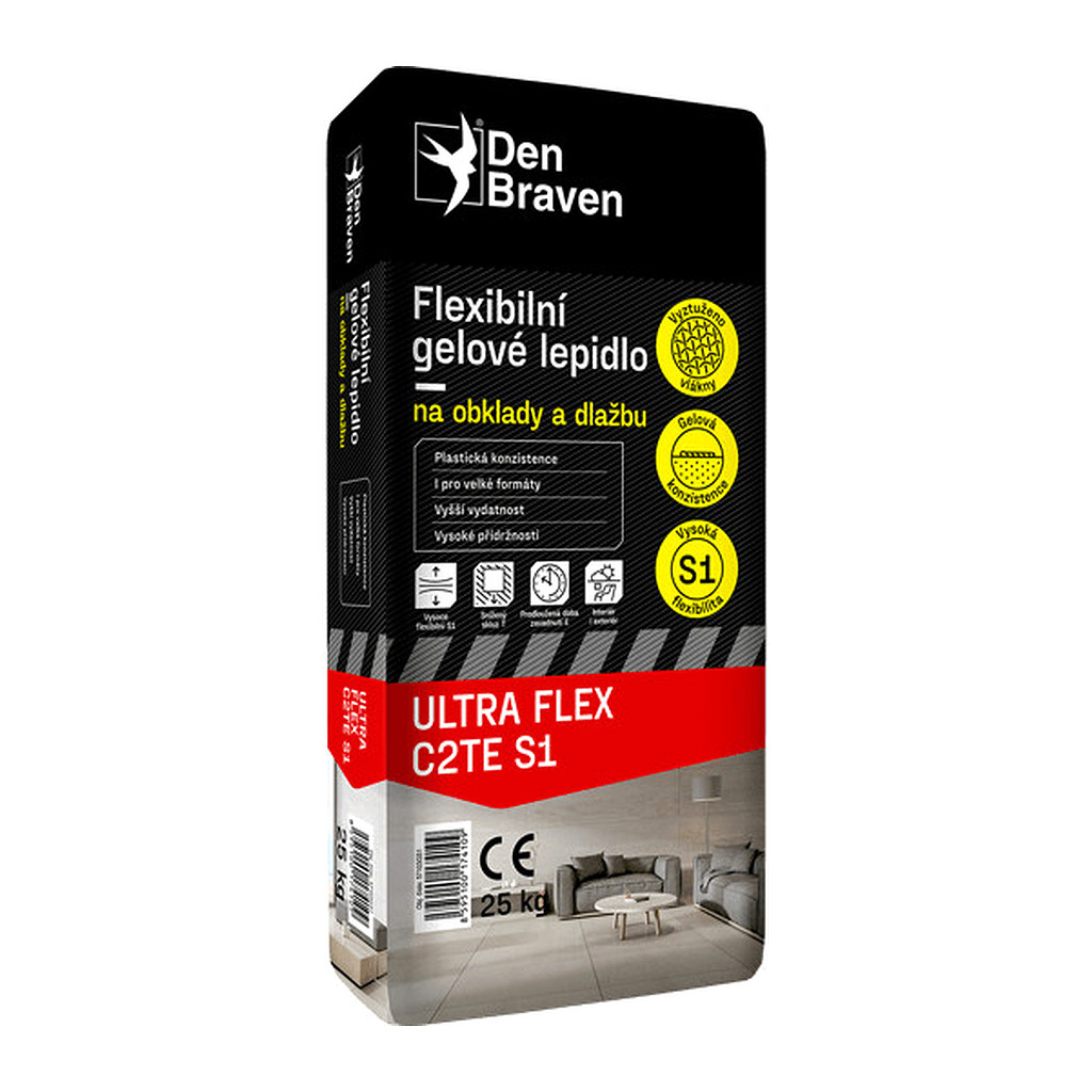 Den Braven 57103GS1 - Flexibilné gélové lepidlo na obklady a dlažbu ULTRA FLEX C2TE S1 25 kg vrece