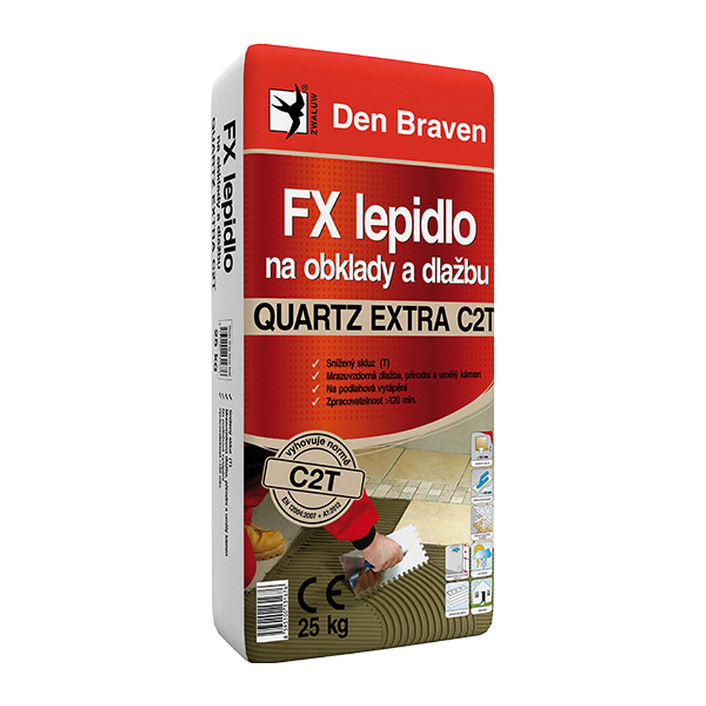 Den Braven 57104Q - FX lepidlo na obklady a dlažbu QUARTZ EXTRA C2T 25 kg vrece