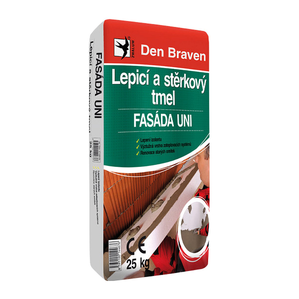 Den Braven 57106UNI - Lepiaci a stierkový tmel FASÁDA UNI 25 kg vrece