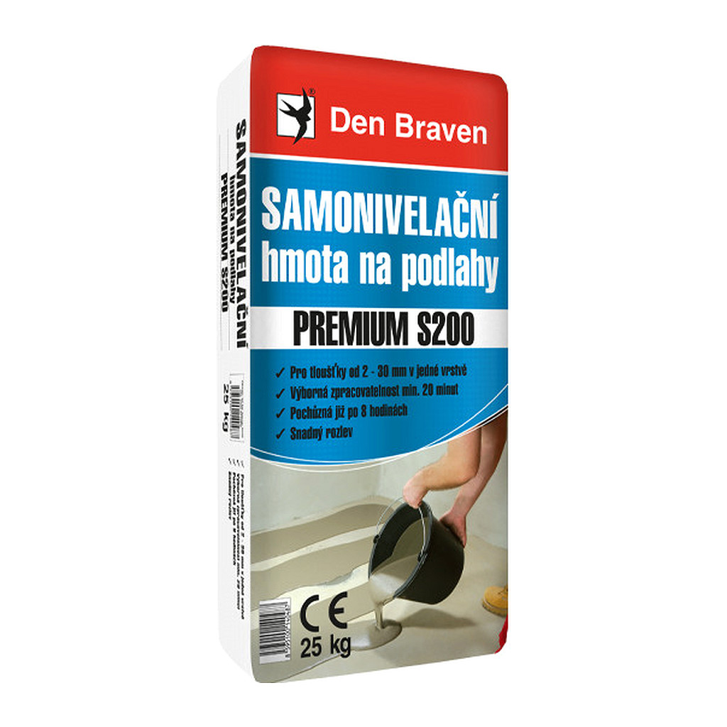 Den Braven 57108Q - Samonivelačná hmota na podlahy PREMIUM S200 25 kg vrece