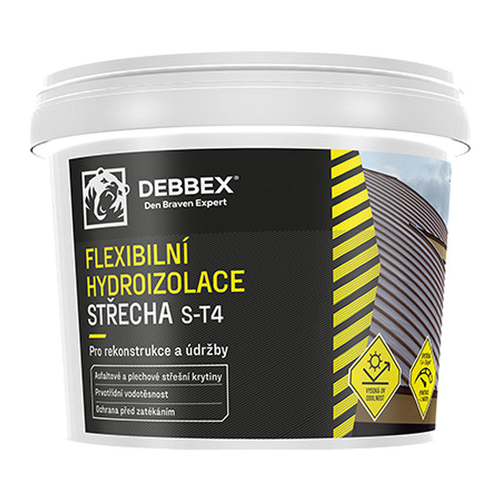 Den Braven CH00382 - Hydroizolácia STRECHA S-T4 5 kg vedro sivá