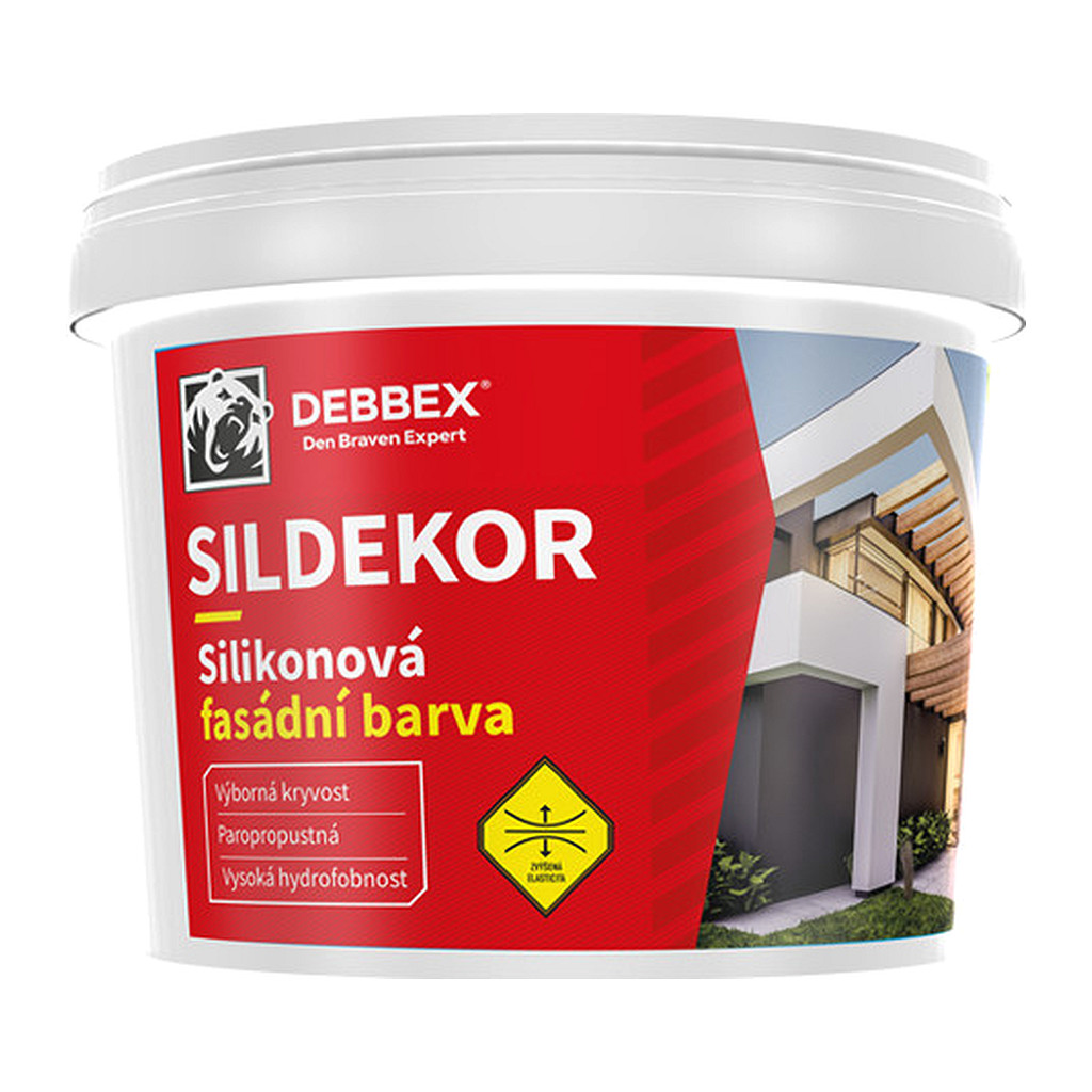 Den Braven SOF5 - Silikónová fasádna farba SILDEKOR 5 l biela