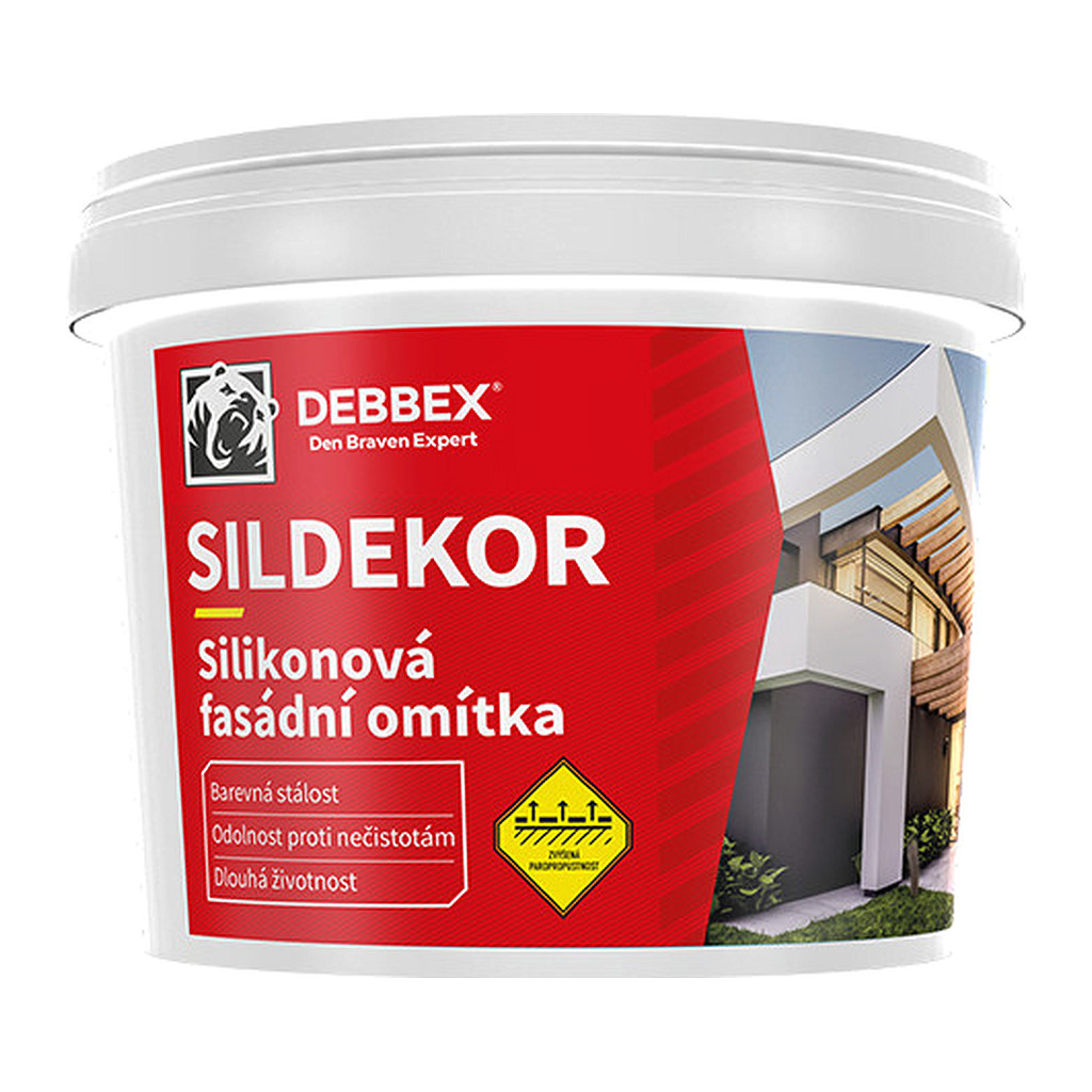 Den Braven SOH15 - Silikónová omietka SILDEKOR zatieraná (hladená) 25 kg biela