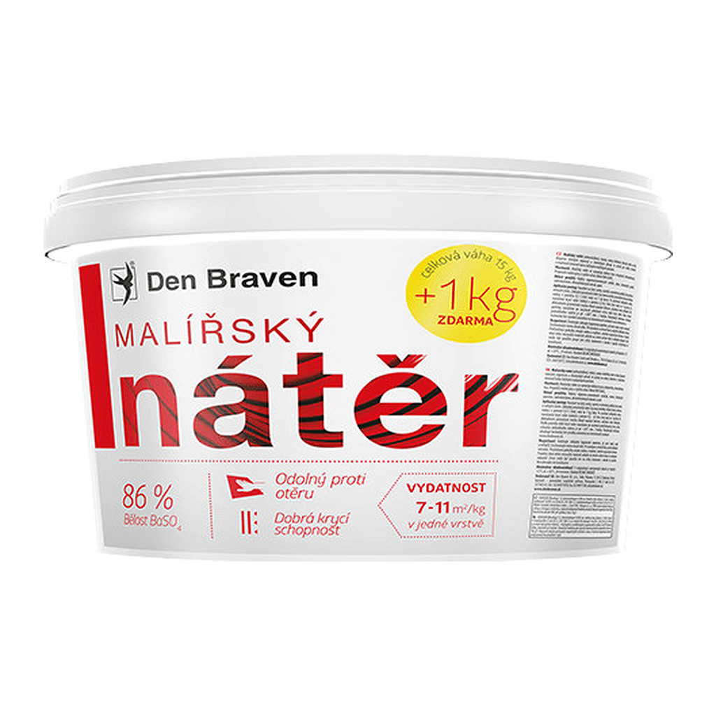 Den Braven T213N - Maliarsky náter 7 kg vedro biela - belosť min. 86%