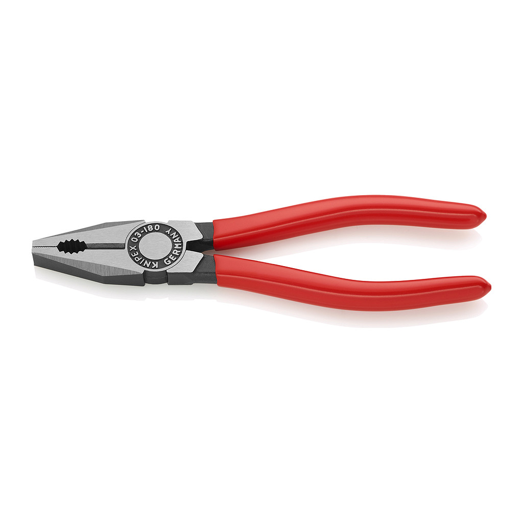 Knipex 03 01 180 - Kombinované kliešte poplastované čierne atramentované 180 mm