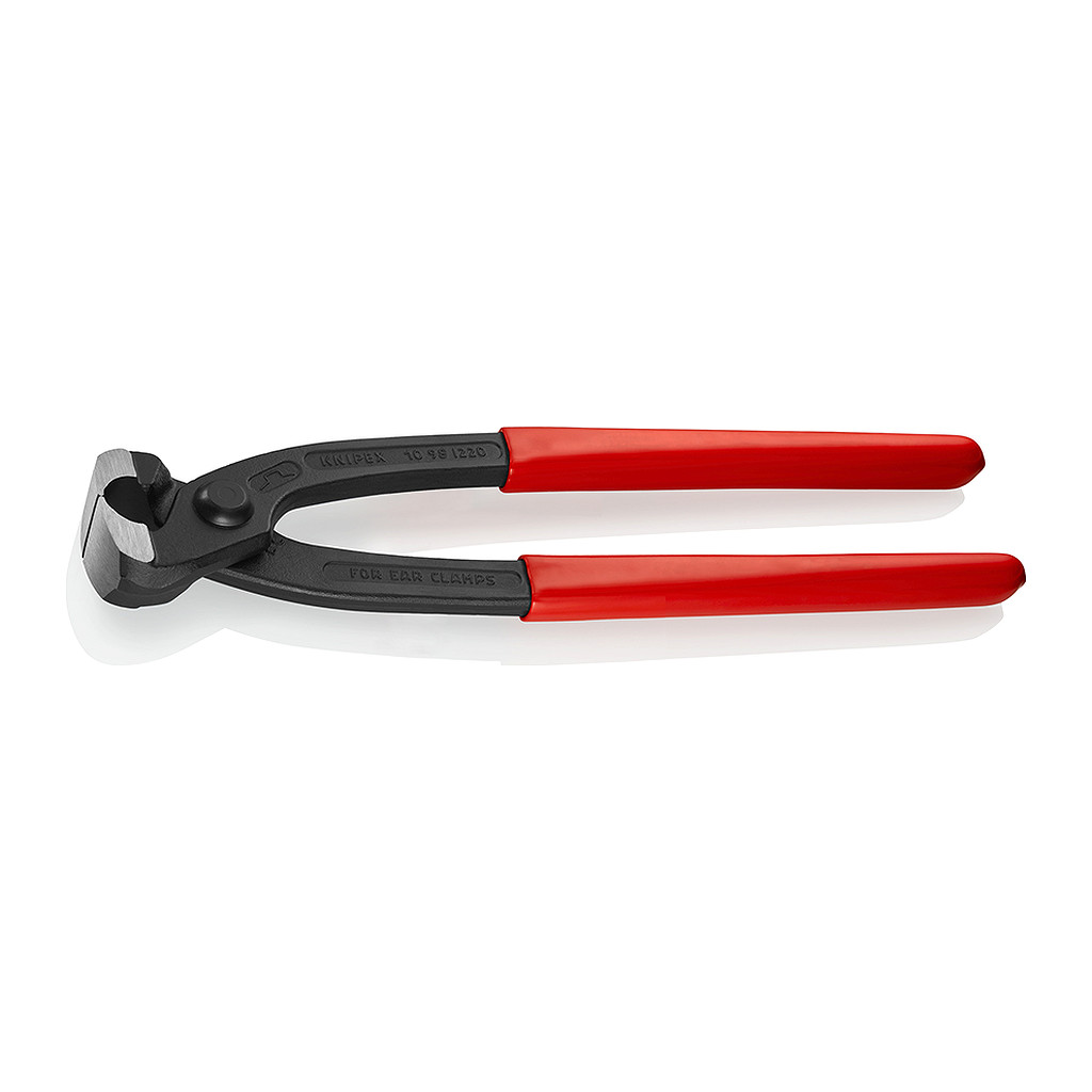 Knipex 10 98 I220 - Kliešte na spony s okami poplastované čierne atramentované 220 mm