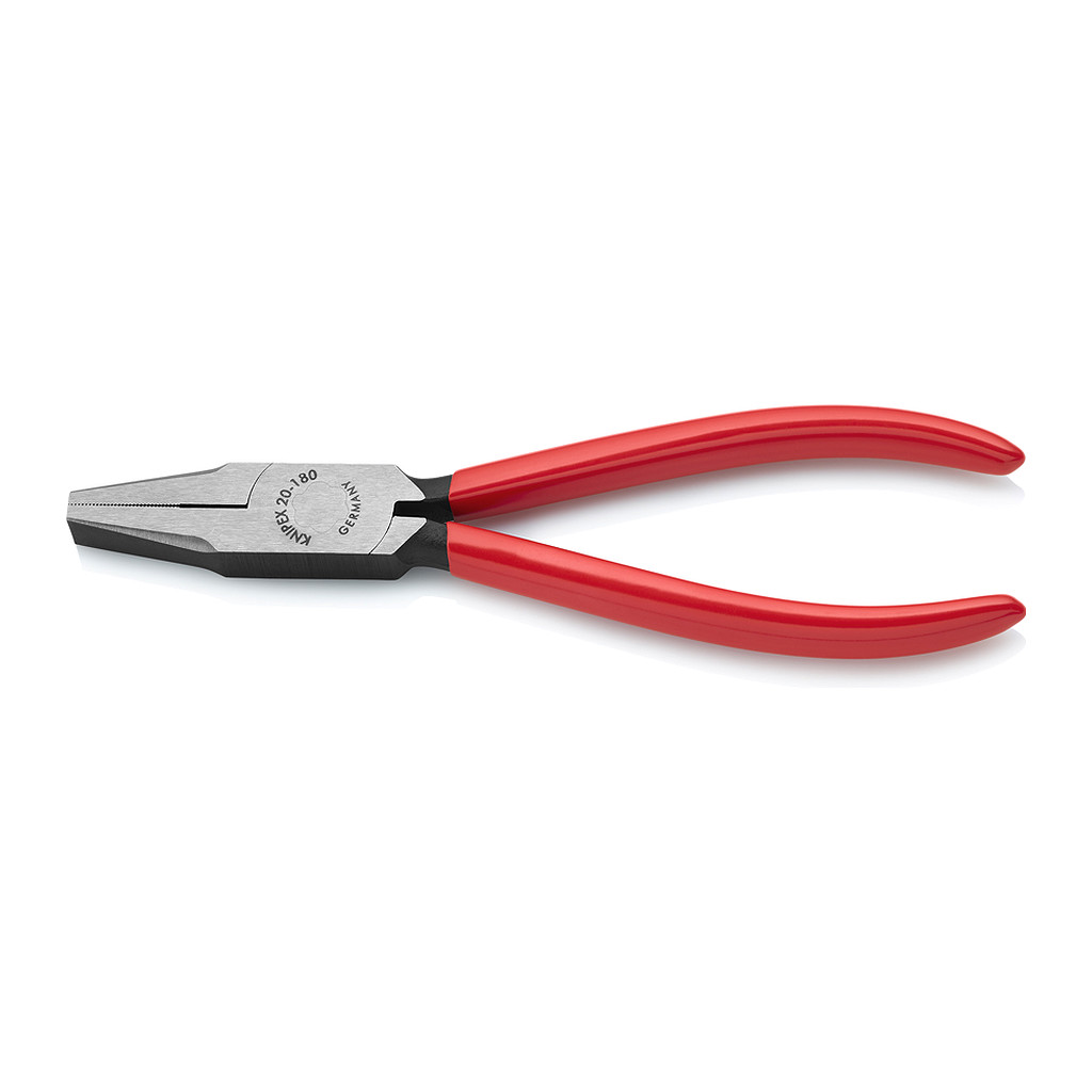 Knipex 20 01 180 - Kliešte s rovným nosom poplastované čierne atramentované 180 mm