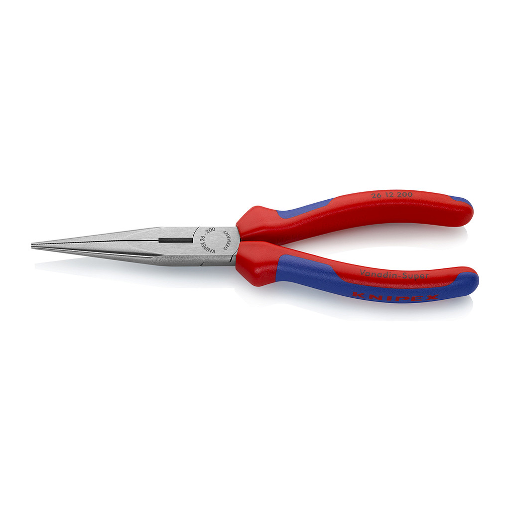 Knipex 26 12 200 - Polguľaté bočné cvikacie kliešte (Kliešte v tvare bocianieho zobáka) s multi-komponentnými úchopmi čierne atramentované 200 mm