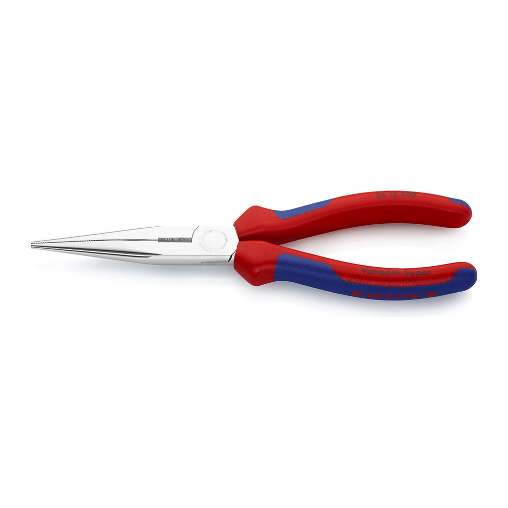 Knipex 26 15 200 - Polguľaté bočné cvikacie kliešte (Kliešte v tvare bocianieho zobáka) s multi-komponentnými úchopmi pochrómované 200 mm