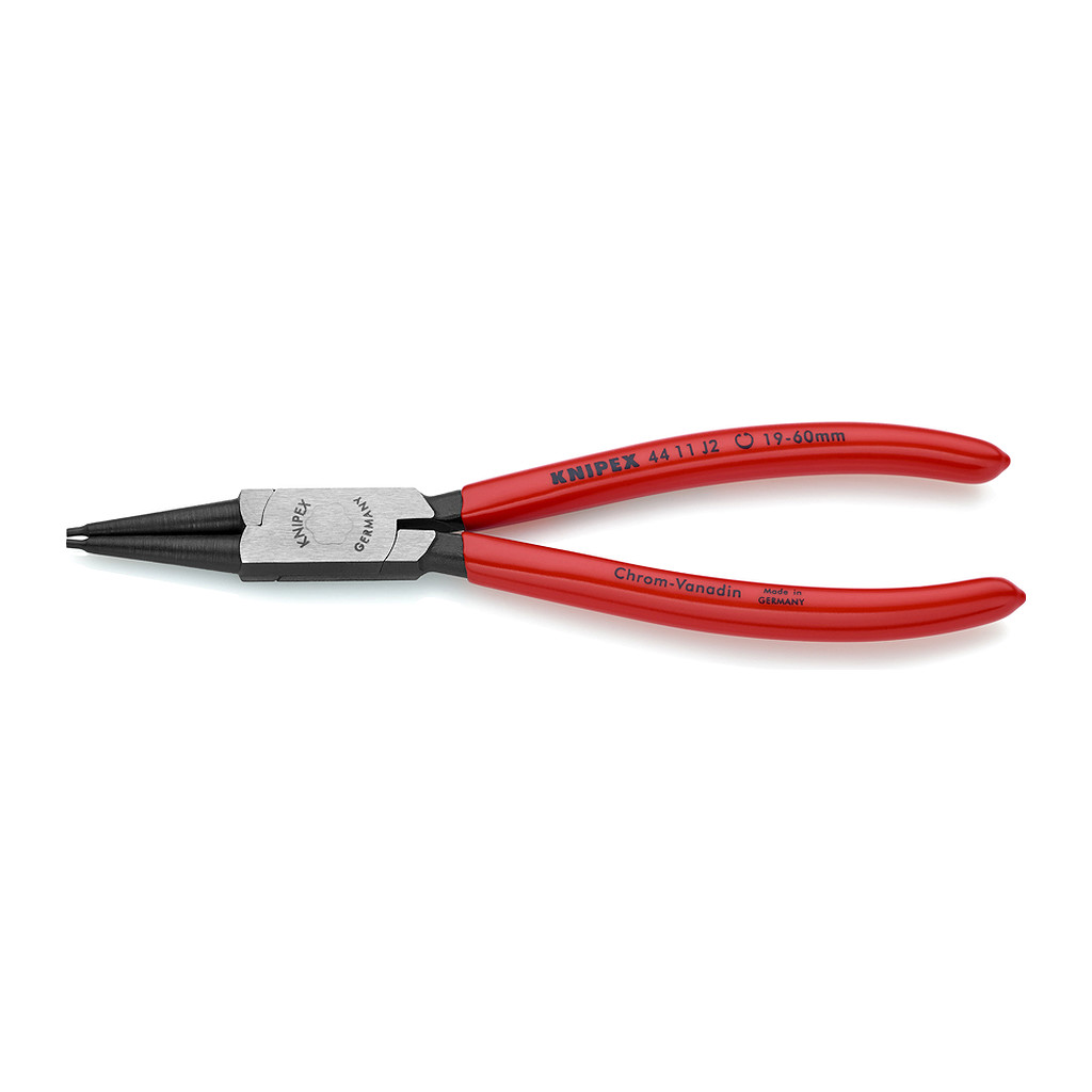 Knipex 44 11 J2 - Kliešte na poistné krúžky pre vnútorné poistné krúžky vo vŕtaných otvoroch poplastované čierne atramentované 180 mm