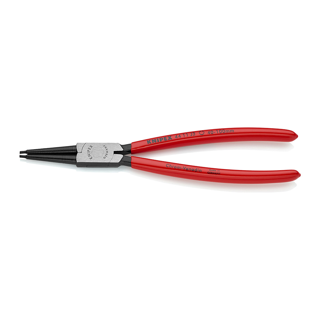 Knipex 44 11 J3 - Kliešte na poistné krúžky pre vnútorné poistné krúžky vo vŕtaných otvoroch poplastované čierne atramentované 225 mm