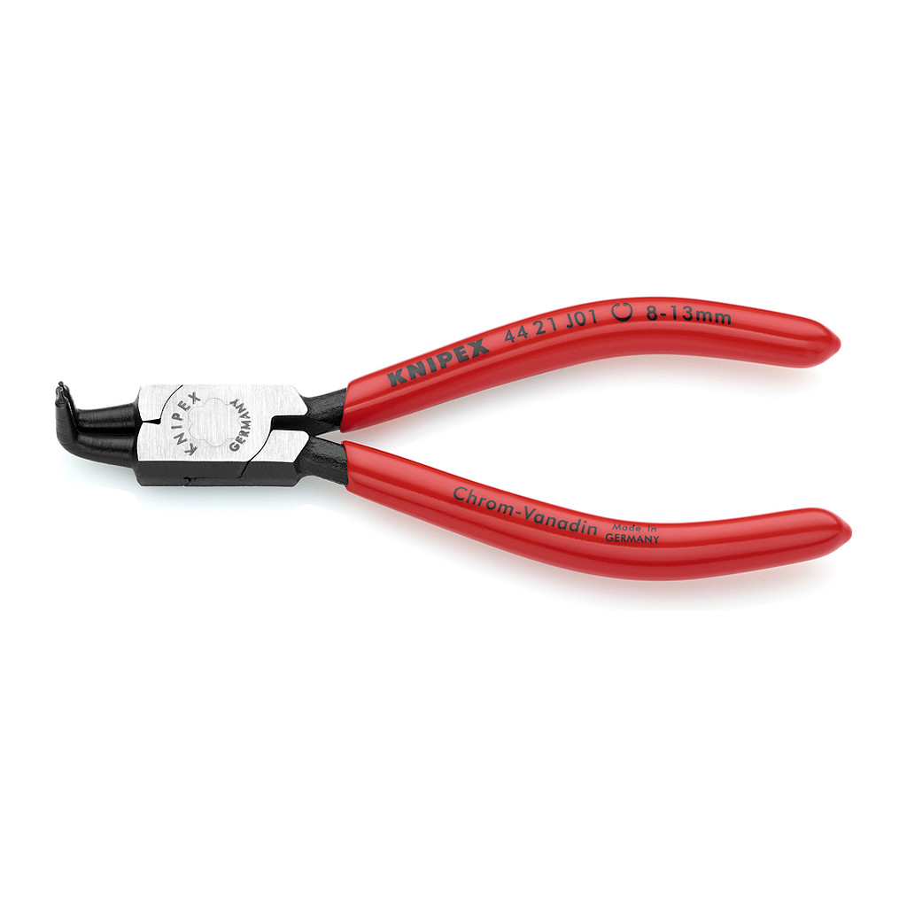 Knipex 44 21 J01 - Kliešte na poistné krúžky pre vnútorné poistné krúžky vo vŕtaných otvoroch poplastované čierne atramentované 130 mm