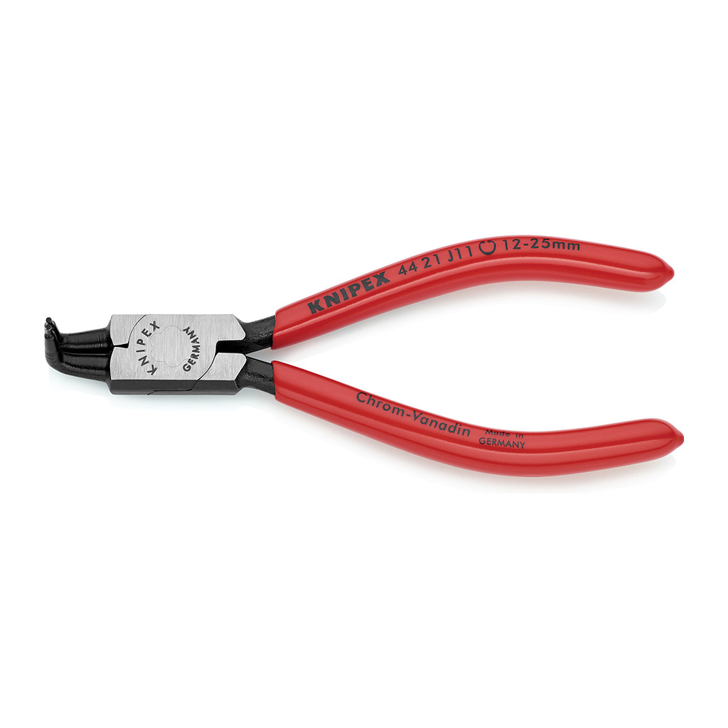 Knipex 44 21 J11 - Kliešte na poistné krúžky pre vnútorné poistné krúžky vo vŕtaných otvoroch poplastované čierne atramentované 130 mm