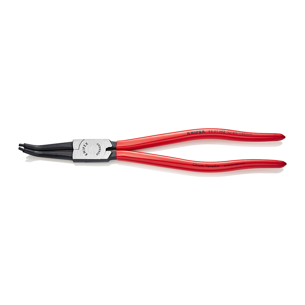 Knipex 44 31 J42 - Kliešte na poistné krúžky pre vnútorné poistné krúžky vo vŕtaných otvoroch 45° ohyb poplastované čierne atramentované 310 mm