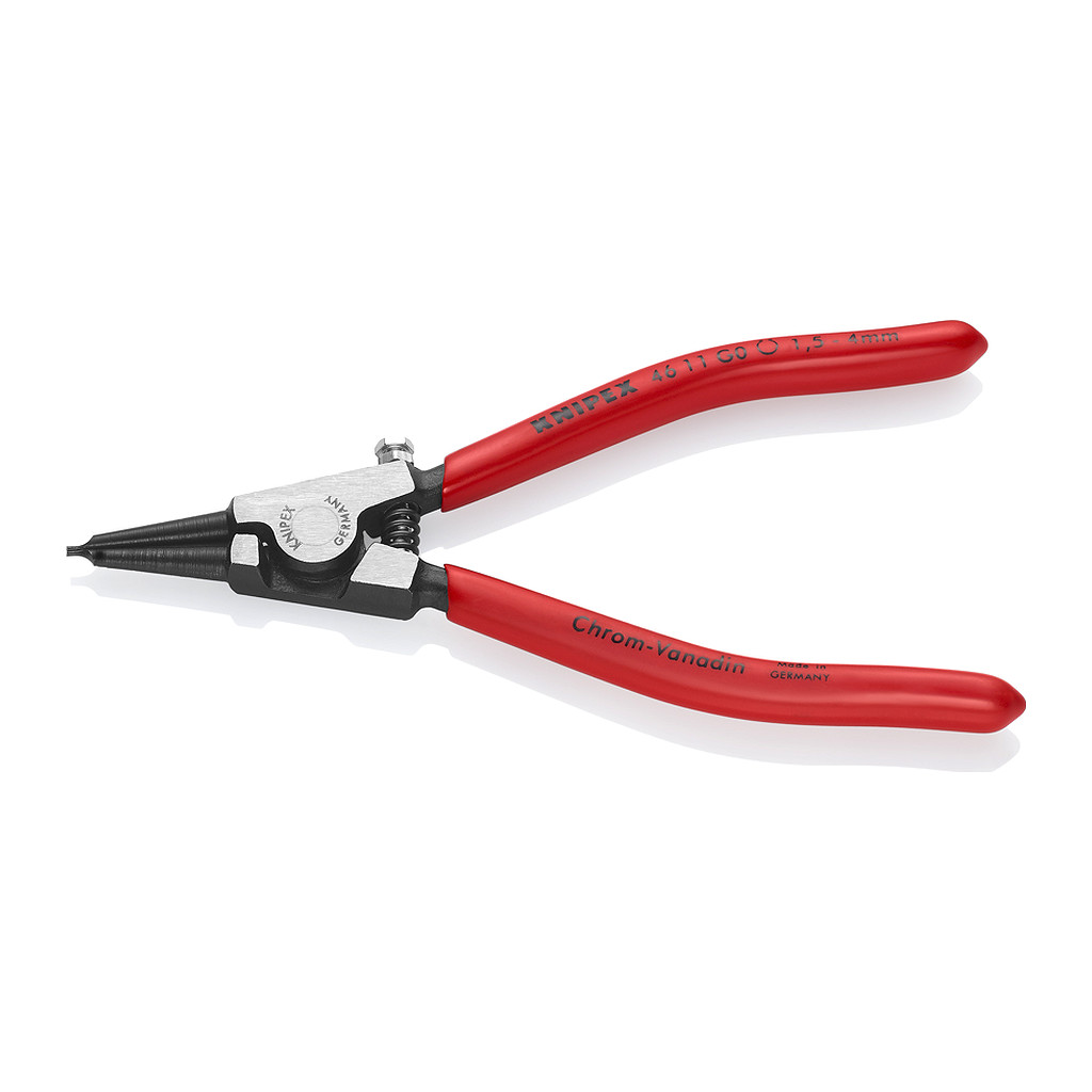 Knipex 46 11 G0 - Kliešte na poistné krúžky na uchopenie krúžkov na hriadeľoch poplastované čierne atramentované 140 mm