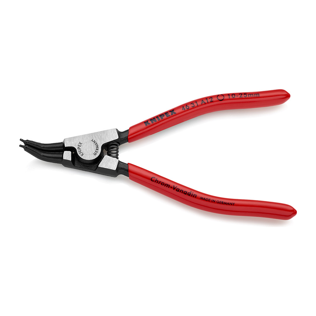 Knipex 46 31 A12 - Kliešte na poistné krúžky pre vonkajšie poistné krúžky na hriadeľoch 45° ohyb poplastované čierne atramentované 130 mm