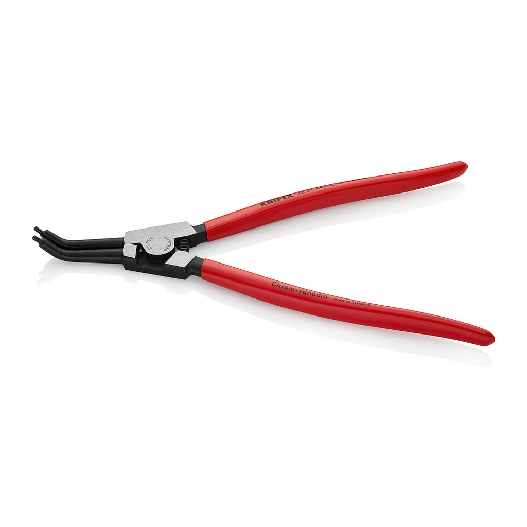 Knipex 46 31 A42 - Kliešte na poistné krúžky pre vonkajšie poistné krúžky na hriadeľoch 45° ohyb poplastované čierne atramentované 310 mm