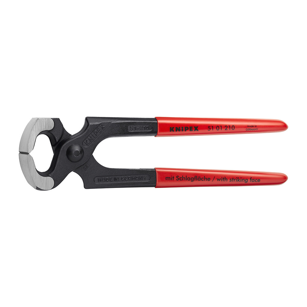 Knipex 51 01 210 - Cvikacie kliešte štýlu kladivovej hlavy poplastované čierne atramentované 210 mm