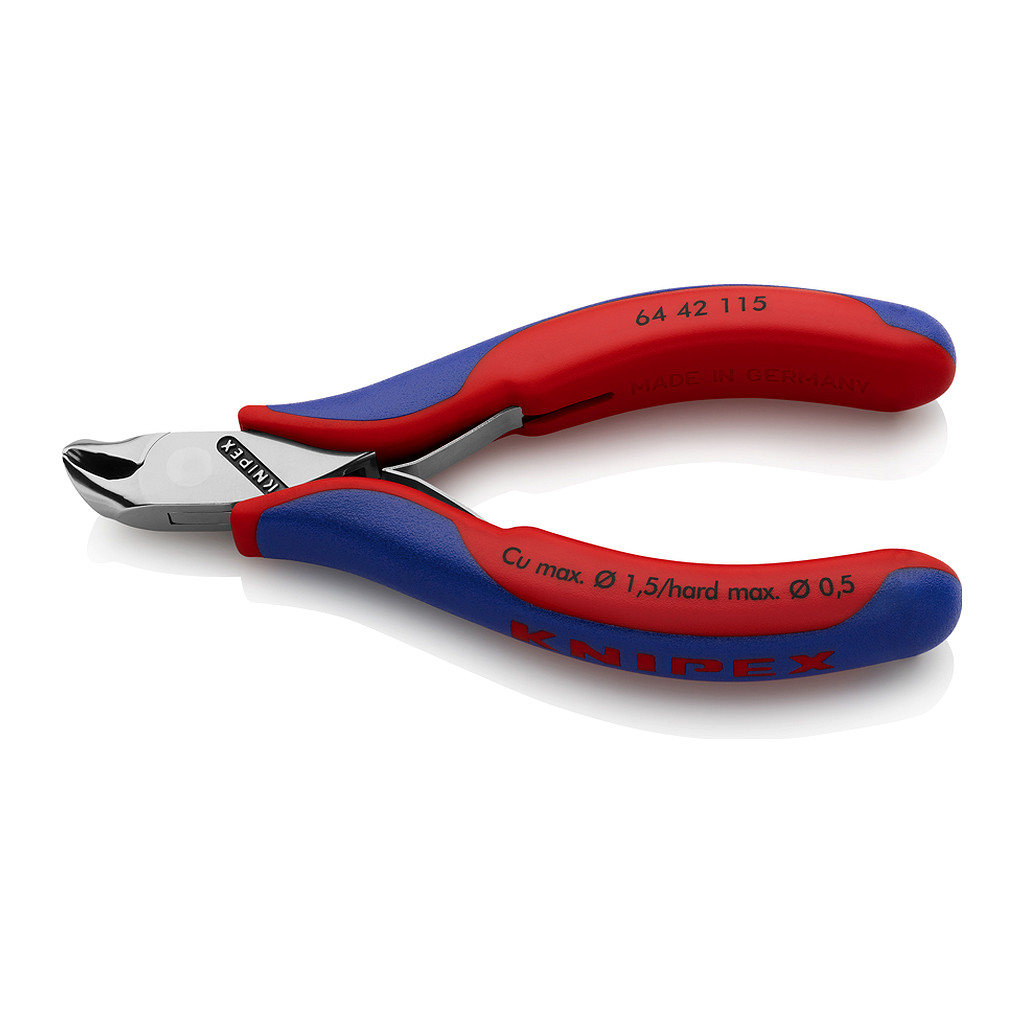 Knipex 64 42 115 - Čelné cvikacie kliešte pre elektroniku s multi-komponentnými úchopmi 115 mm