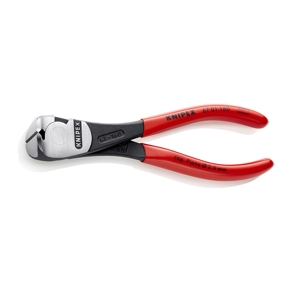 Knipex 67 01 160 - Cvikacie kliešte s veľkou pákovou silou poplastované čierne atramentované 160 mm