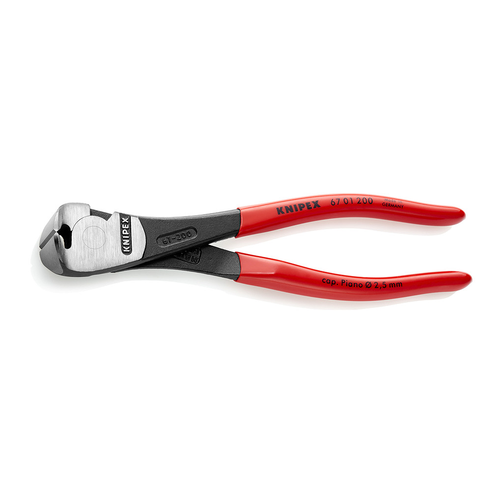 Knipex 67 01 200 - Cvikacie kliešte s veľkou pákovou silou poplastované čierne atramentované 200 mm