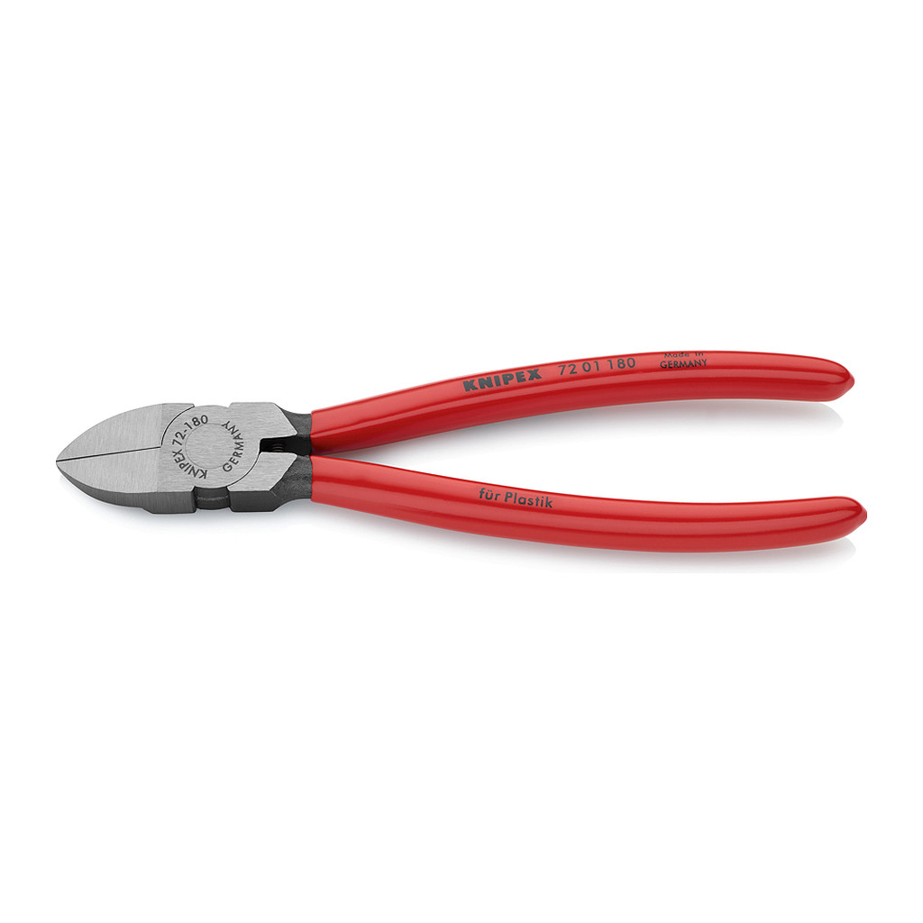 Knipex 72 01 180 - Bočné cvikacie kliešte na plast poplastované 180 mm