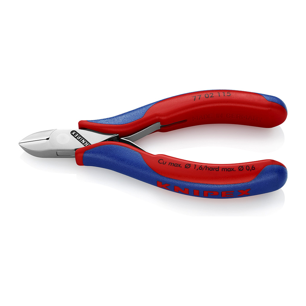 Knipex 77 02 115 - bočné cvikacie kliešte pre elektroniku s multi-komponentnými úchopmi 115 mm