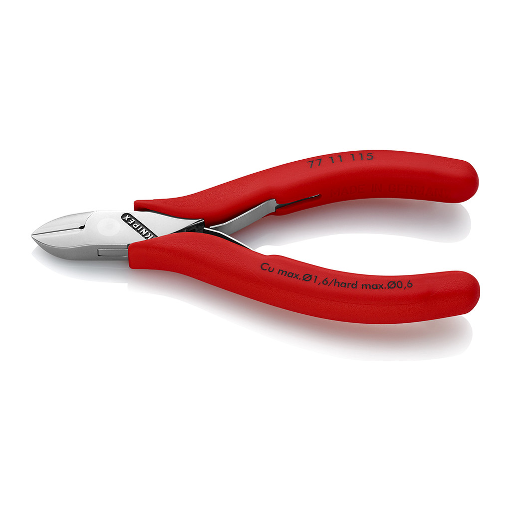 Knipex 77 11 115 - bočné cvikacie kliešte pre elektroniku s protišmykovým plastovým povrchom 115 mm