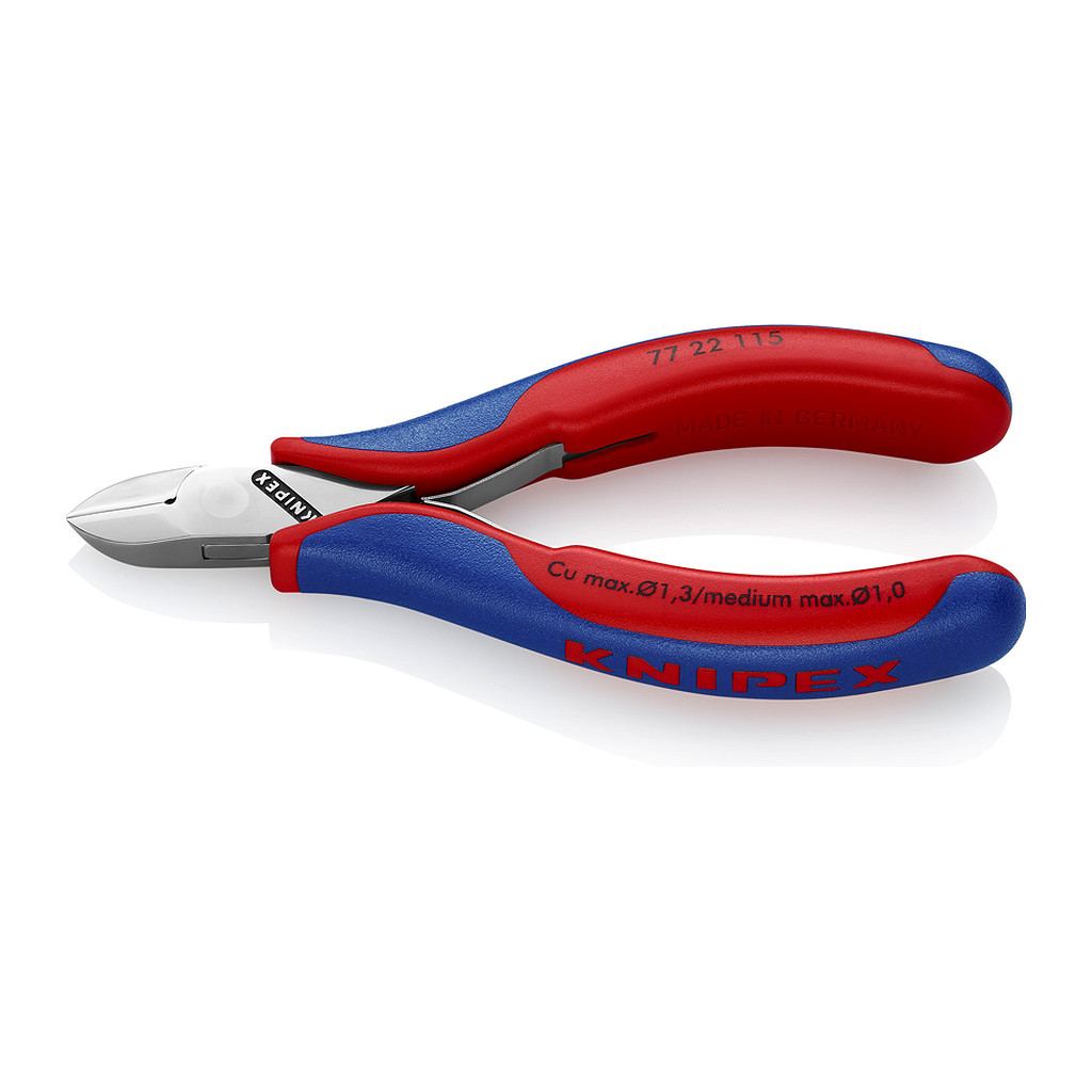 Knipex 77 22 115 - bočné cvikacie kliešte pre elektroniku s multi-komponentnými úchopmi 115 mm